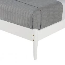 Mid-Century White King Size Slat Headboard Platform Bed by Camaflexi -Camaflexi Shop white camaflexi platform beds md1603 1d 1000