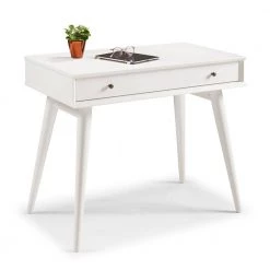 Mid-Century 1-Drawer White Desk by Camaflexi -Camaflexi Shop white camaflexi secretary desks md1103 1d 1000