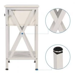 Versatile Nightstands X-Design Side End Table Night Stand Storage Shelf with 1 Bin Drawer 11.8" Wx15.8" Lx21.7" H，White by VECELO -Camaflexi Shop white vecelo nightstands khd dc ns01 wht 76 1000