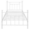 39 in. W White Twin size Classic Metal Platform Bed Frame with Victorian Style Iron-Art Headboard/Footboard Storage by VECELO -Camaflexi Shop white vecelo platform beds white 001 64 1000